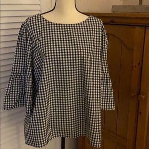 Time and Tru ladies ruffled bell sleeve top